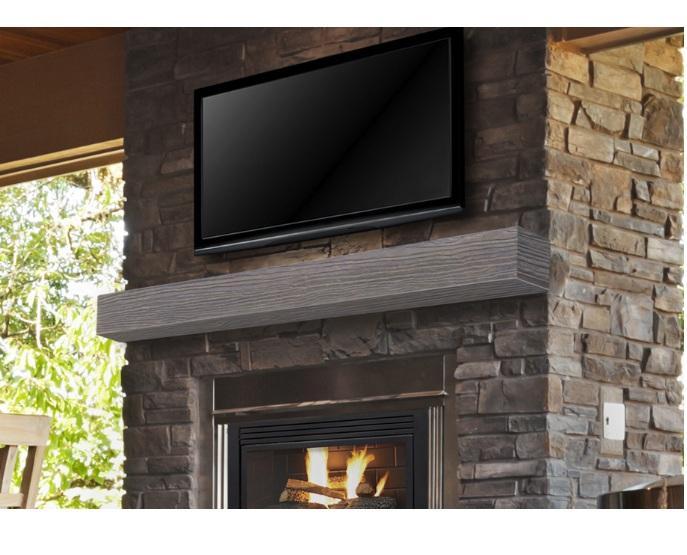 Housewares - The Zachary Non-Combustible Smooth Fireplace Mantel Shelf, Sangis Brown Walnut Arm Chair - MSRP $3,044