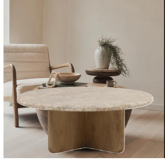 Furniture - Layna Beige Coffee Table, Eloisa Dining Table-Top-Smoked Honey, Aisja Upholstered Headboard - MSRP $4,281