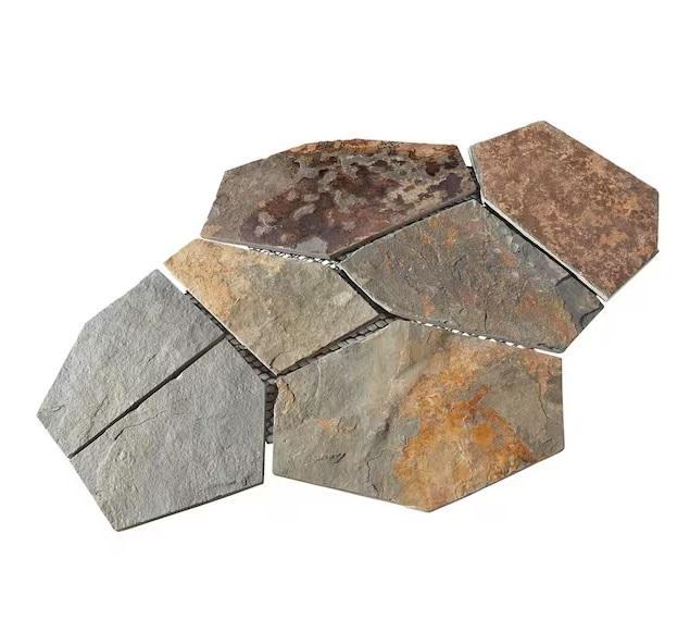Flooring & Rugs - Daltile Natural Stone Collection Mongolian Spring Slate Flagstone Tiles, AIRSTONE - Est Retail $1,471