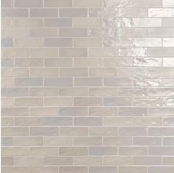 Flooring & Rugs - Ivy Hill Tile Amagansett Sand Dune Cream Mixed Ceramic Subway Tiles, Wellco, MSI - Est Retail $791