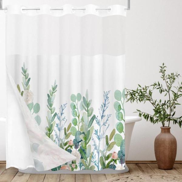 Home - Tititex No Hooks Snap Aesthetic Blooming Floral Shower Curtain Sets, JONYJ Handheld Car Vacuum - MSRP $18,400