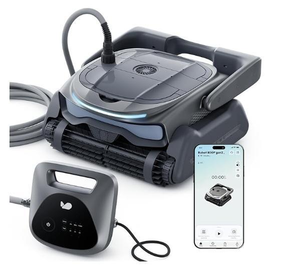 BUBLUE Bubot 800P Robotic Pool Cleaner, ELLO&ALLO Stainless Steel Shower Panel Tower System, Water Slide - MSRP $2,690