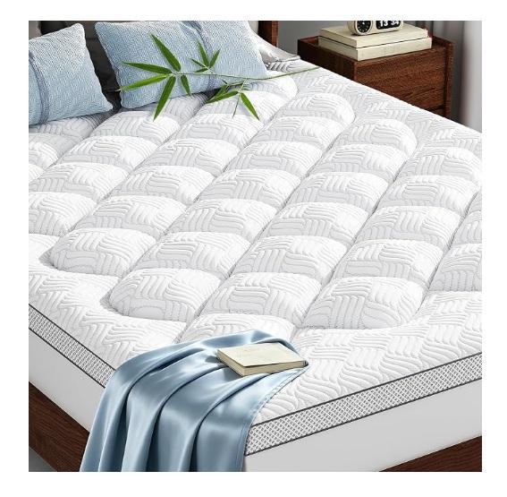 GHLPECYO 3in Extra Thick Queen Mattress Topper, Viewstar King Pillows, Boaisdus 70" Porch Swing Cushions - MSRP $1,077