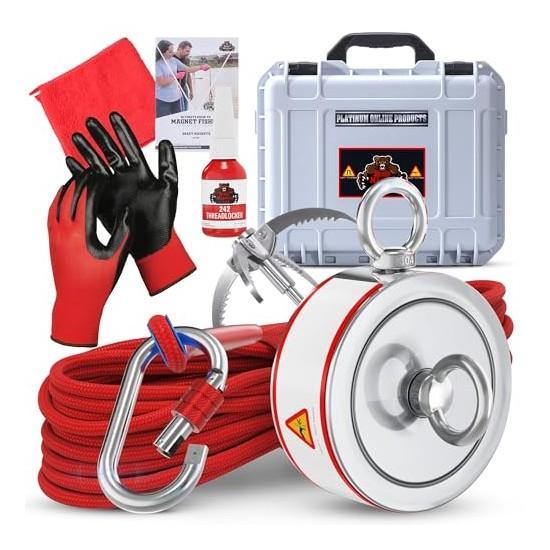 Belagio Magnet Fishing Kit, Stone Cottage Quilt Set, HaloRest Heated Throw Blanket - MSRP $1,506