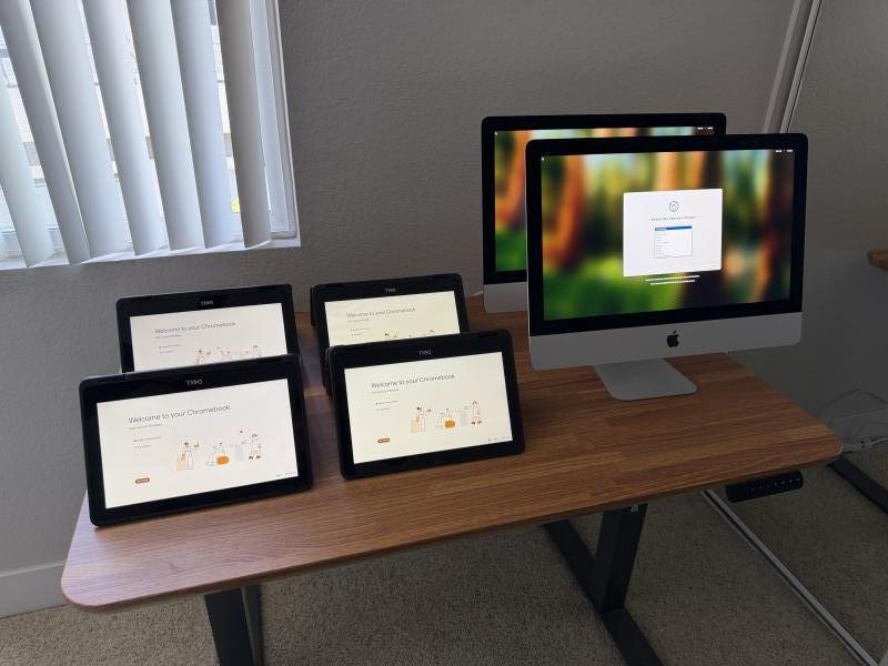 (6) Apple iMac Desktop Dell 2 in 1 Chromebook Touchscreen
