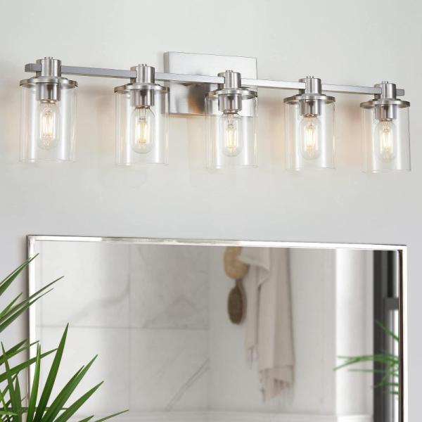 XGFOURSEVEN Brushed Nickel Bathroom Vanity 5-Light, BlessReach Economy Knee Scooter, Nuzzle Pillow - MSRP $1,019