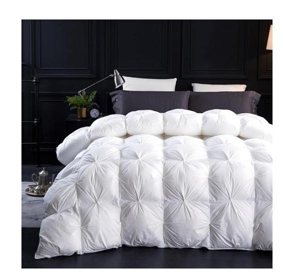 Three Geese King Pinch Pleat Duck Feather Down Fiber Comforter, GADFISH Giant 4nA Row Game Set, COZYART - MSRP $1,791