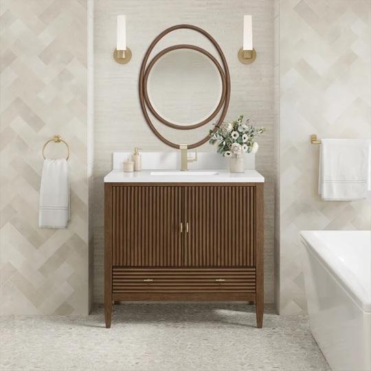 James Martin Vanities 485-V36-WLT-1WZ Vanity Set - MSRP $2,294