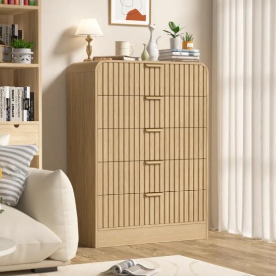 Home Decor - Latitude Run 5 Drawer Dresser, Harris Duvet Cover Set, Evan Bath Rug - MSRP $1,599