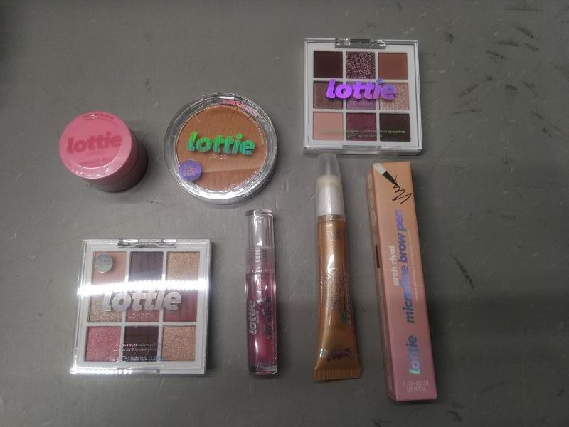 Health and Beauty - Lottie London Blush Wand, Brow Pen, Eyeshadow Palette, Lip Oil - MSRP $2,130