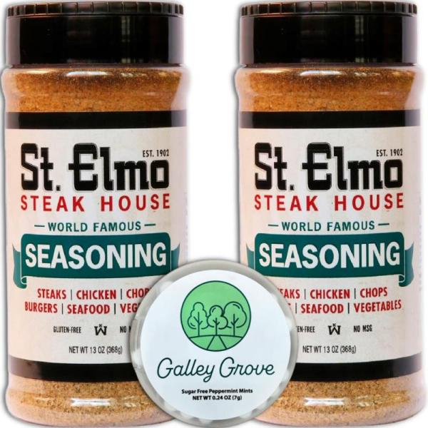 Grocery - Galley Grove Saint Elmo Steak House Seasonings 2pks, JUYIHEAL Mushroom Matcha, MIZUNOE Matcha - MSRP $2,201