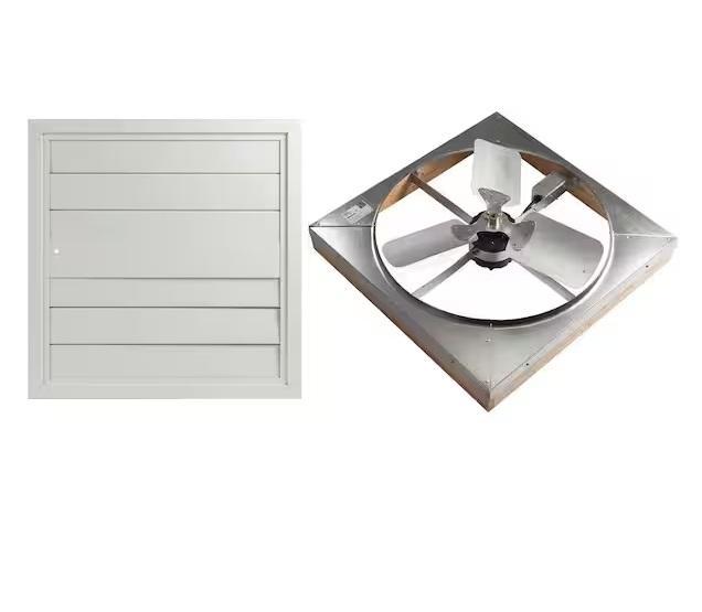 Mixed Lot- Master Flow 4500CFM 24in Direct Drive Whole House Fan, 1500CFM Power Roof Mount Attic Fan -Est Retail $1,209