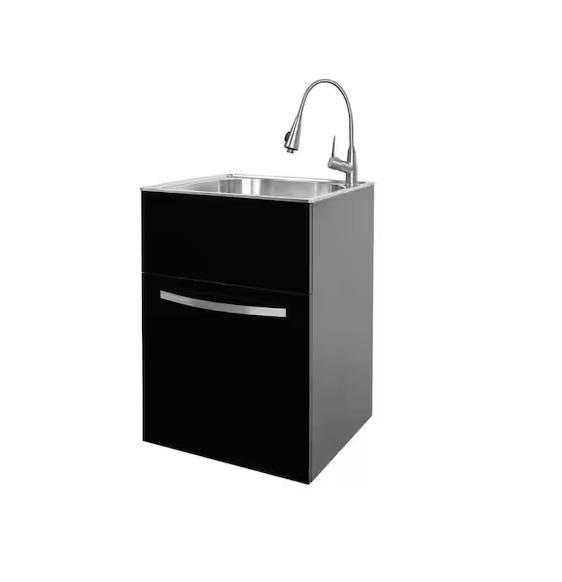 Kitchen & Bath - Glacier Bay Stainless Steel Laundry Sink/Faucet Cabinet, Gerber, American Standard - Est Retail $1,097