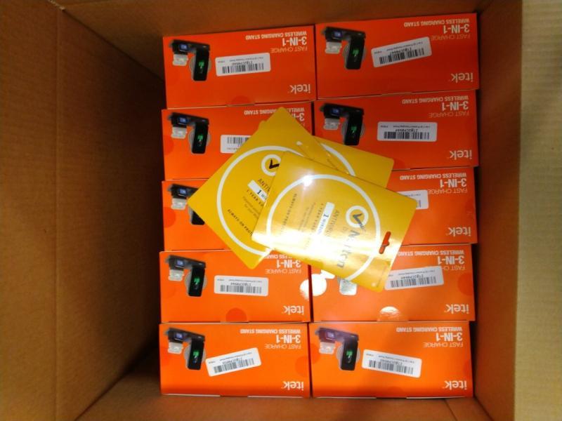 NEW - Electronics - Norton Antivirus Card, Itek Qi Charging Stand, 10' Fabric Lightning Cable - MSRP $2,539