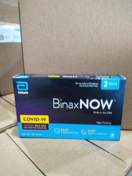 Health & Beauty- BinaxNOW COVID-19 Antigen Self Test, 2 ct. - MSRP $1,071