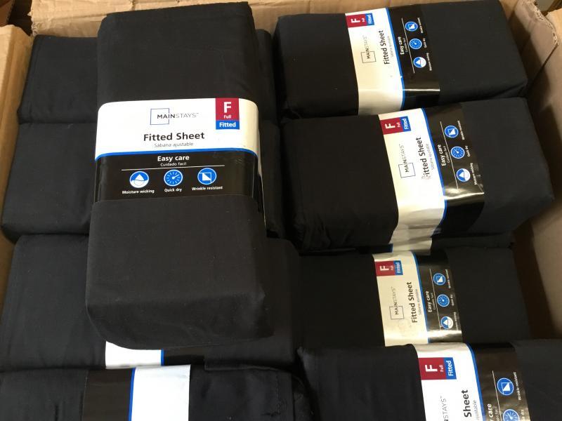 New 20 Mainstays Fitted Full Black Sheet Wrinkle Resistant Cotton