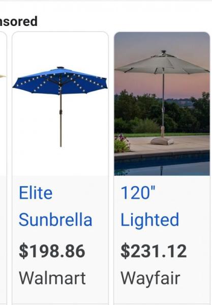 ASSORTED LOT OF 50 Quality BRAND Patio Umbrella ,Sunbrella/Proshade