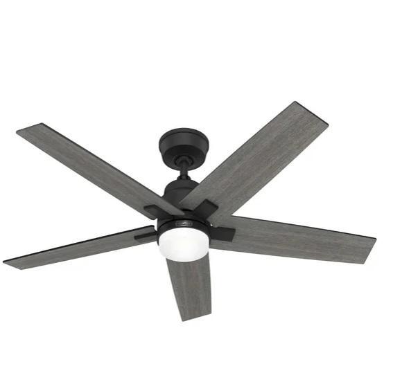 HUNTER Rapidan LED 52" Ceiling Fan. 5-Blade, ChiXpace Dual Layer 4in Memory Foam Mattress Q Topper - MSRP $1,643