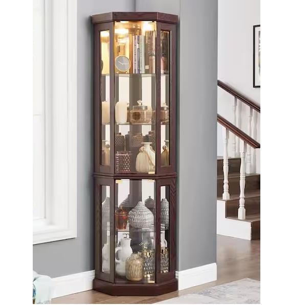 Home Decor - Seafuloy Dark Cherry Glass Display Case, Skyhedon, Harper & Bright Designs, Babo Care - Est Retail $1,473