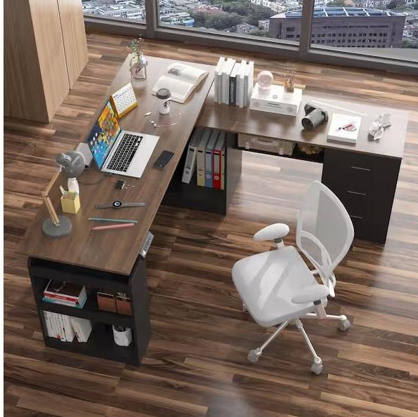 Home Decor - FUFU&GAGA L-Shaped Computer Desks, Husky Adjustable Height Workbench, HOMCOM, BYBLIGHT - Est Retail $2,601