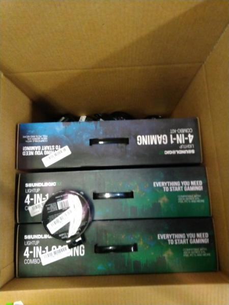 NEW - Electronics - SoundLogic XT Gaming Combo Kit, 10' Fabric Lightning to USB-a Cable - MSRP $2,109