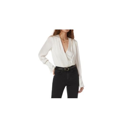 Apparel - Favorite Daughter Surplice Long Sleeve Satin Bodysuit, Ralph Lauren, Leset, Anne Klein - Original MSRP $4,495