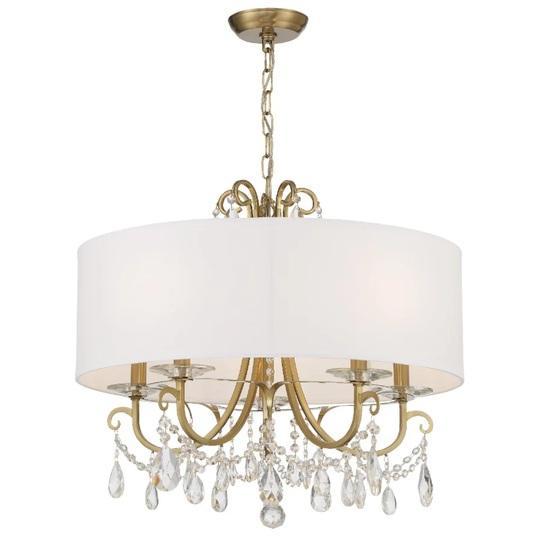 Crystorama Lighting Group 6625-VG-CL-MWP Crystal Drum Chandelier - MSRP $848
