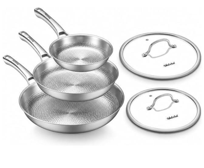 VEDNHOL Titanium Pans Set, CHULUX Slim Espresso Machine, HIBREW H10B Programmable Espresso Machine, JOEJOY -MSRP $1,681