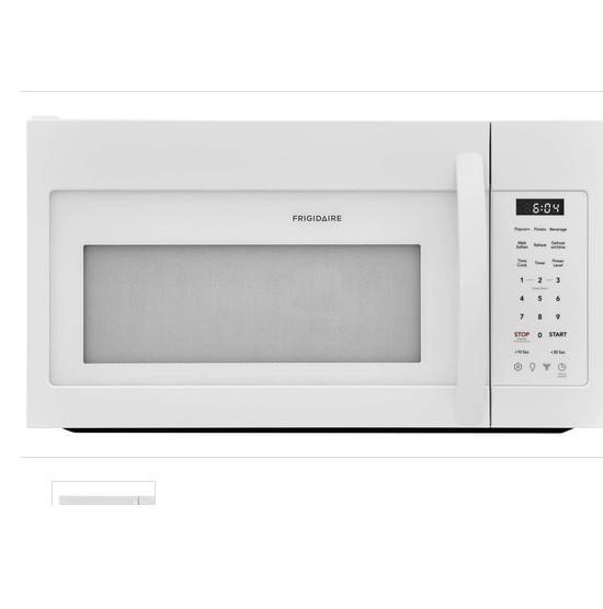New - Frigidaire 1.8 Cu. Ft. White Over-The-Range Microwave - MSRP $424
