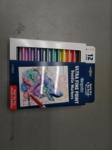 General Merchandise - Crayola Ultra Fine Point Markers Art Markers Gifts for Teens 12 ct - MSRP $5,248