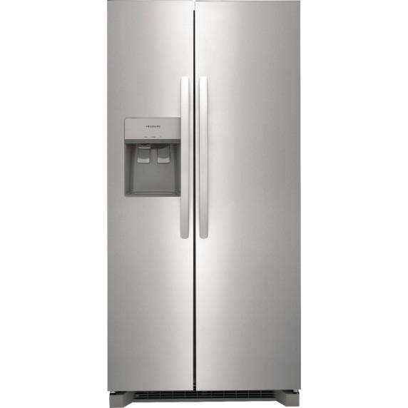 Frigidaire 22.3 Cu. Ft. 33 Inch Standard Depth Side by Side Refrigerator in Stainless Steel - MSRP $1,596