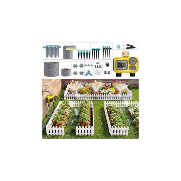 Lawn & Garden - TRJZWA 172ft Drip Irrigation System Kits, HIRALIY Garden Arch Trellis, YEXEXINM Pool Cover -MSRP $8,131