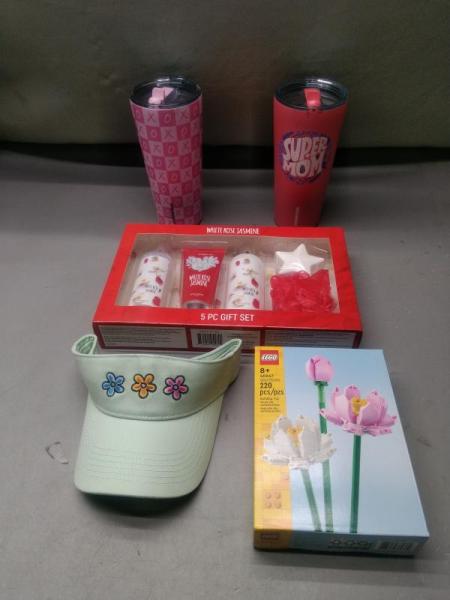General Merchandise- HYDRAPEAK Tumbler, Goody Sport Elastics, LEGO Lotus Flowers Kit - MSRP $2,319