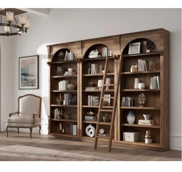Furniture - Elliana Bookcase, Lorna 6-Tier Solid & Manufactured Wood Bookcases, Dru Geometric Indoor Rug - MSRP $9,587