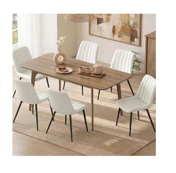 VASAGLE Set of 6 Dining Chairs, Flash Furniture McKenna 4pk Ghost Chair, InUSA Wheeled Cow Print Luggage - MSRP $1,326
