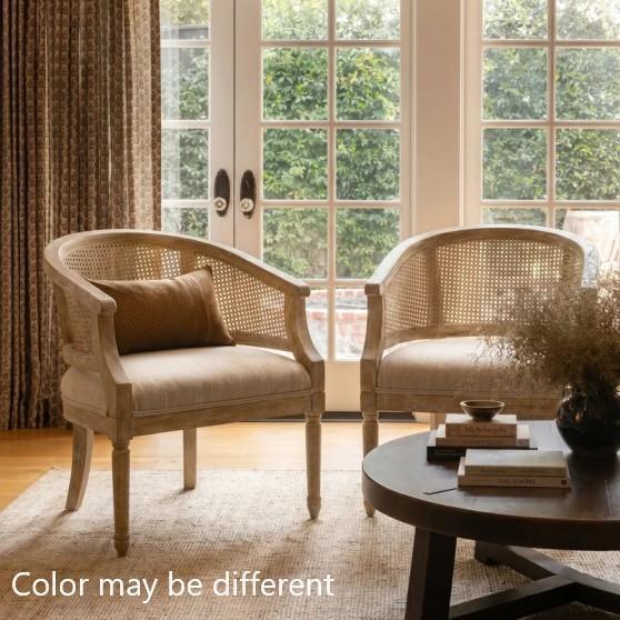 Furniture - Kurz Wood And Cane Accent Chairs, Corrigan Studio Dining Chairs, Luxoak Bed Frame - MSRP $11,187
