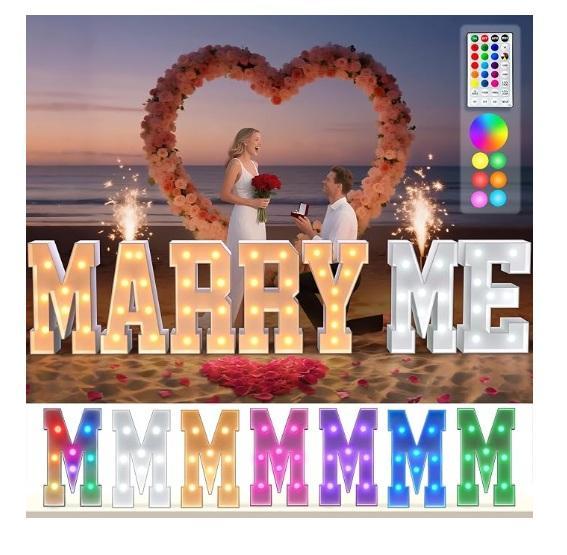 Marry Me Light-up Letters Sign, Salaiwei Raindrop Pendant Light, VEELUPLUS Battle Golf Chipping Game - MSRP $1,166