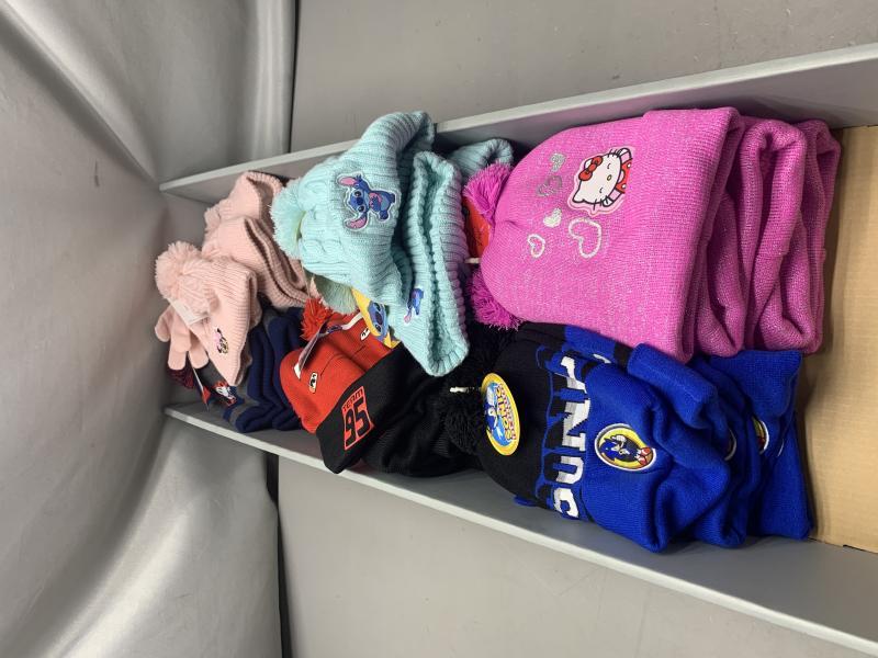 General Merchandise - Girls Hello Kitty Pom Hat & Gloves Set, Disney Pixar Cars Hat And Gloves - MSRP $2,147