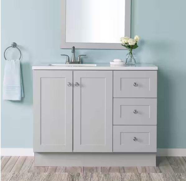 Kitchen & Bath- Glacier Bay Bannister 43in Freestanding Bath Vanity, HDC, American Standard, Gerber - Est Retail $1,530