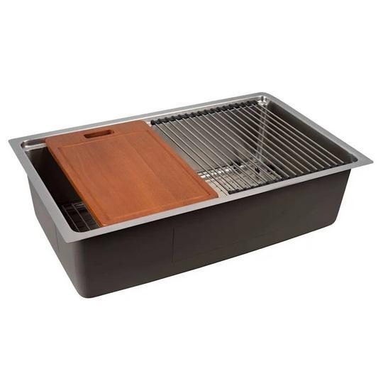 Miseno MNO183118WS Stainless Steel Workstation Kitchen Sink - MSRP $484
