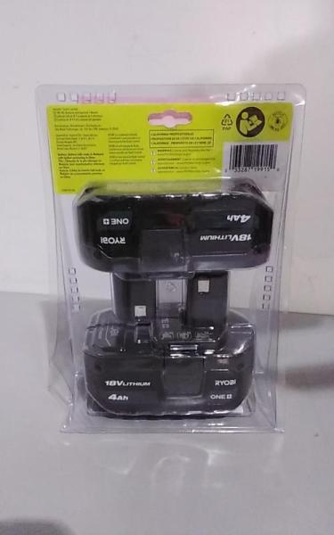 RYOBI ONE+ 18V Lithium-Ion 4.0Ah Battery 2pk - MSRP $149