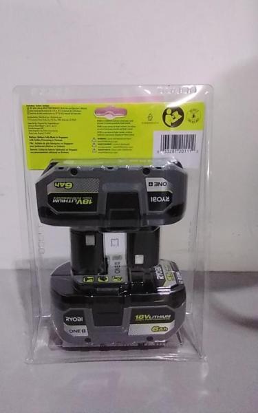 RYOBI PBP2007 One HP 18V HIGH Performance Lithium-Ion 6.0Ah Battery 2pk - MSRP $199