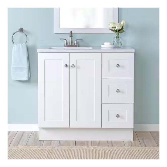 Kitchen & Bath - Glacier Bay Vanity Combos & Toilets, Contractor Express Kitchen Cabinet - Est Retail $1,433- 2plts