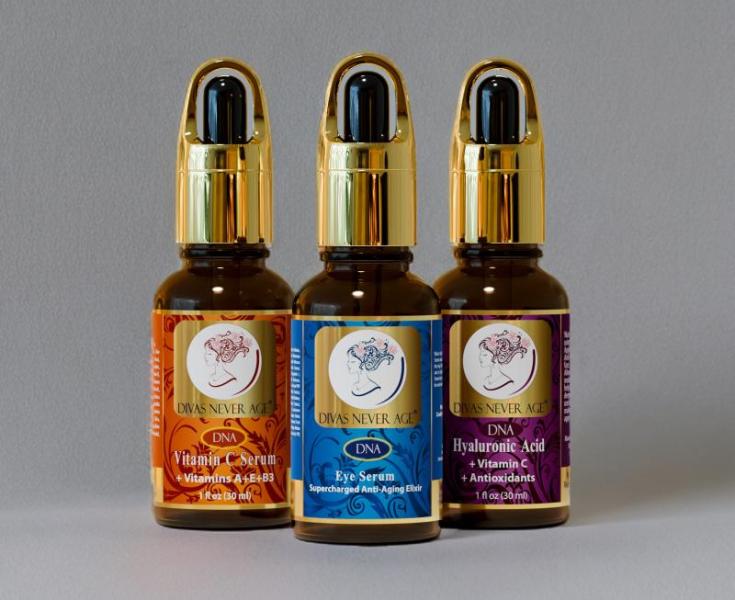 Cosmetics Lot- 203 Kits - DIVAS NEVER AGE® Serums - MSRP $27,405.00