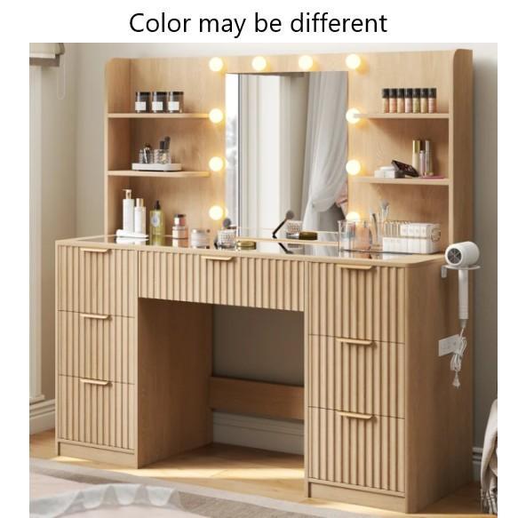 Furniture - Dulane Vanity Desk, Onbrill Round Coffee Table, Meli Armless Dining Chairs - MSRP $3,628