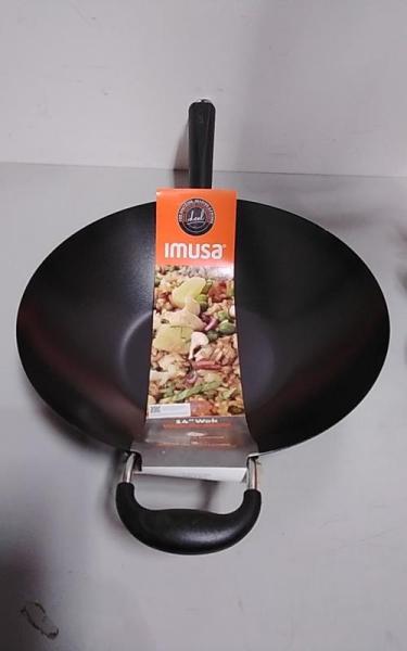 Bed Bath & Home - Imusa PAN-10042W 14 Traditional Nonstick Coated Wok with Triangle Helper Handle - MSRP $2,708