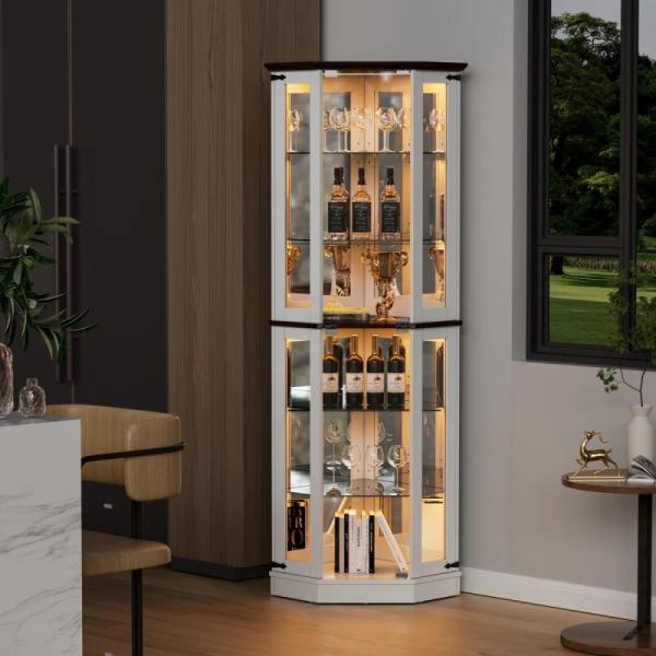 Furniture - Wrought Studio Cabinet, Bay Isle Home Stools, Everly Quinn Chandelier - MSRP $2,836
