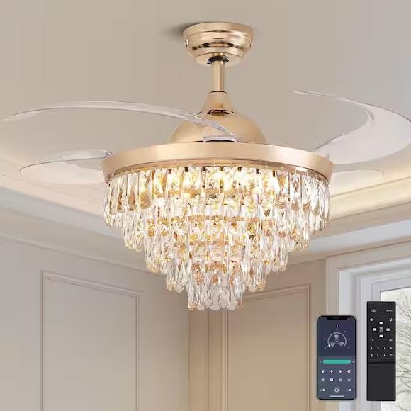 Lighting & Electrical- WDETR Ceiling Fan Chandelier, LNC, Hampton Bay, Progress Lighting, HDC, Husky -Est Retail $2,694