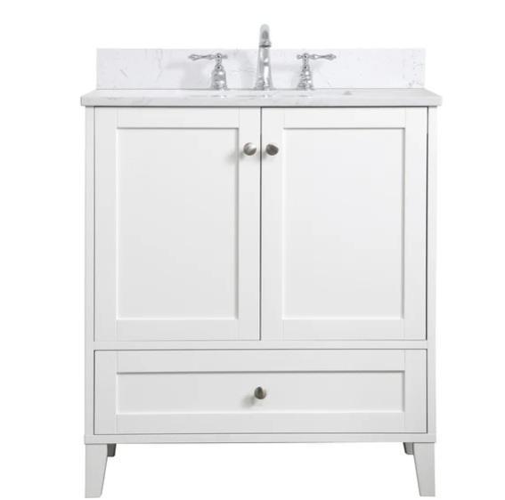 Elegant Lighting VF18030WH-BS Vanity Set - MSRP $760