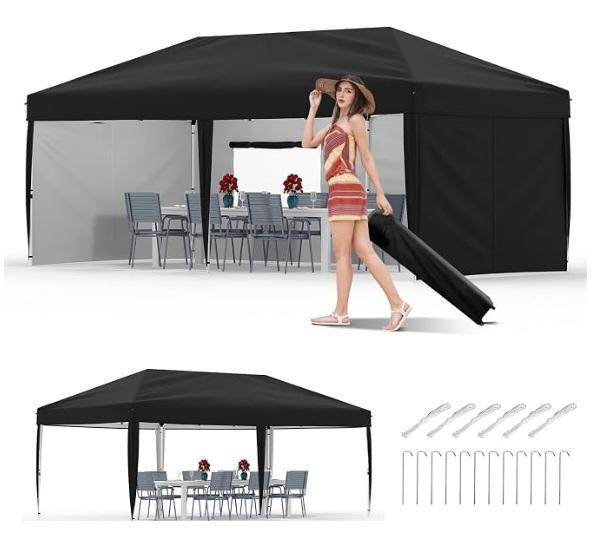 10x20 Pop-Up Canopy w/4 Sidewalls, FDP 14" School Stack Chair, Chefman Compact Countertop Microwave Oven - MSRP $1,800